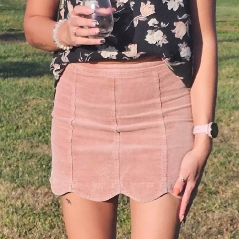 Altar'd State - Pink Corduroy Women's Skirt - Picture 6 of 7